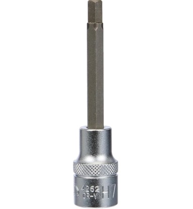 NIKCORP Nasadni ključ šesterokutni dugi, 7 mm, 100 mm, 1/2"